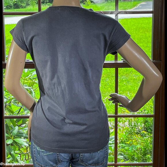 ▪️MARC JACOBS▪️Cotton Cap Sleeve Abstract 'Ophelia' Graphic Tee Top - Picture 2 of 5